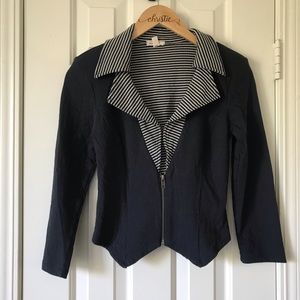 LAST CHANCE ⚫️ Silence + Noise Navy Stripe Jacket ⚫️